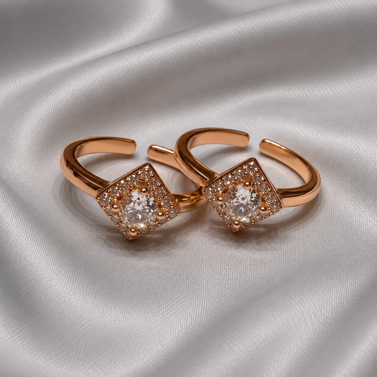 stone studded toe ring