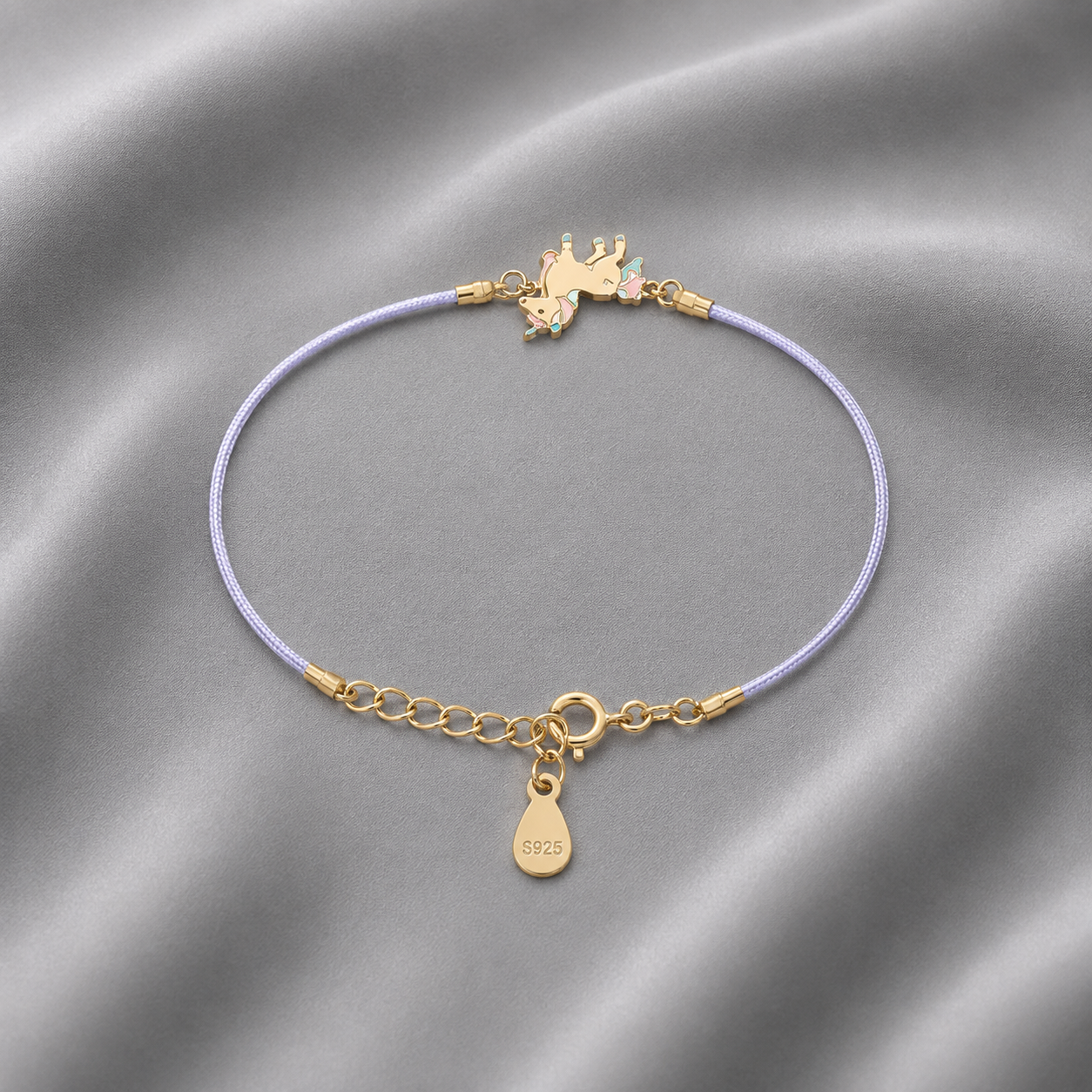 unicorn bracelet with extension chain
