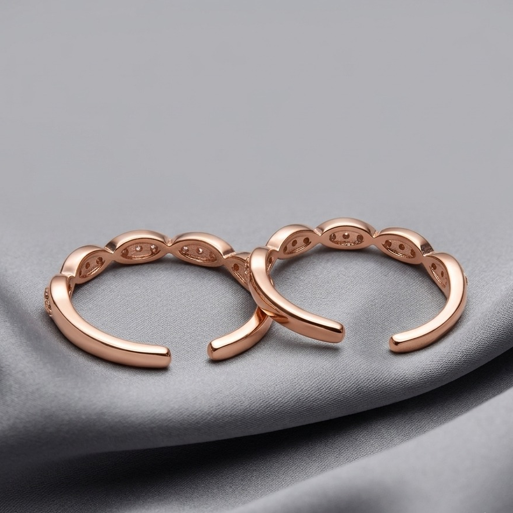 decorative stone toe ring