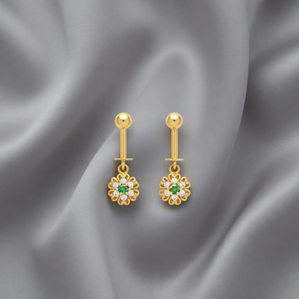 lightweight flower drop earrings