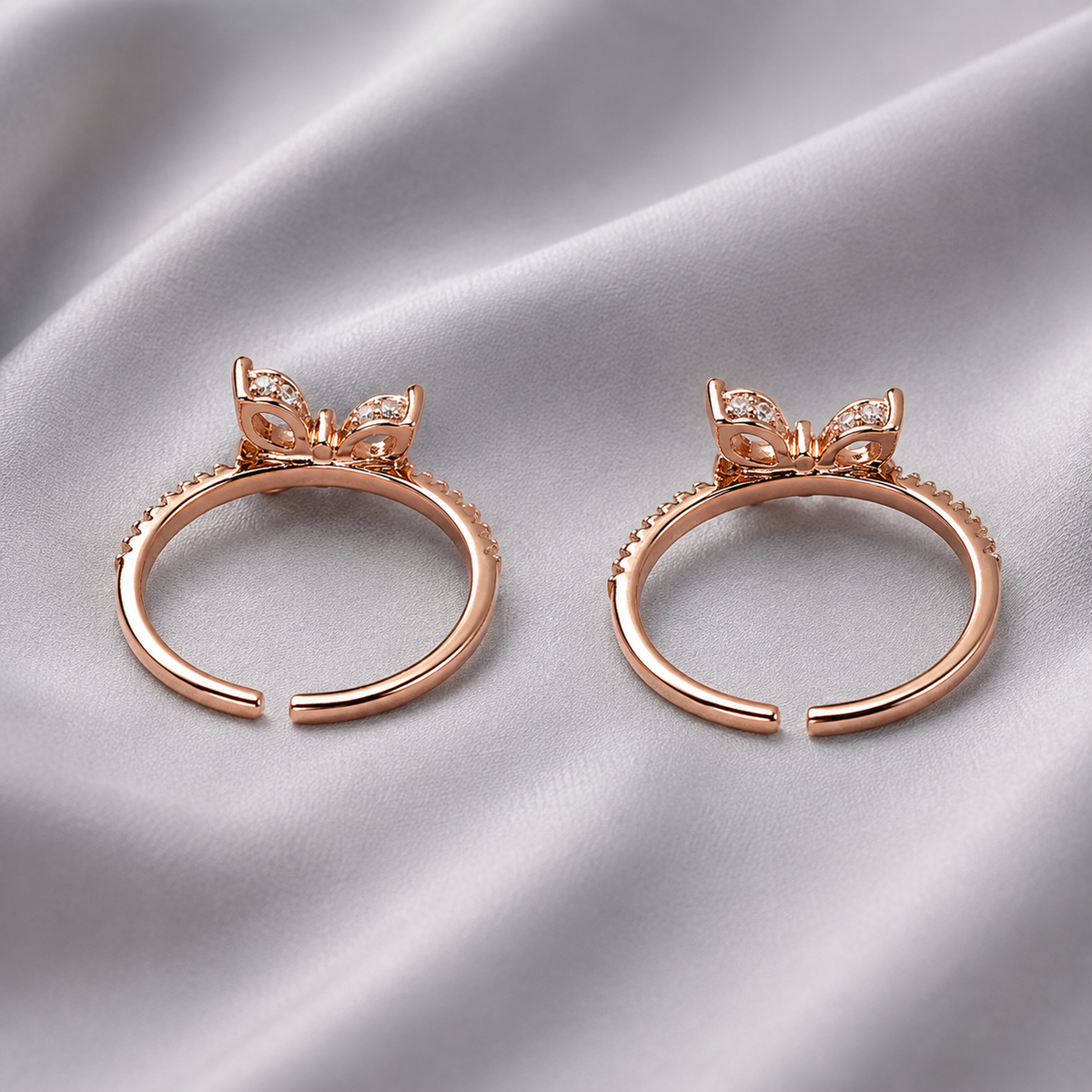 floral rose gold toe jewelry