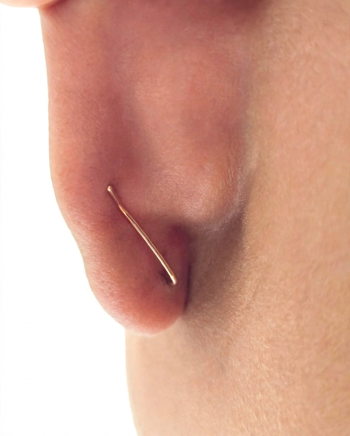Rose gold stone ear climber
